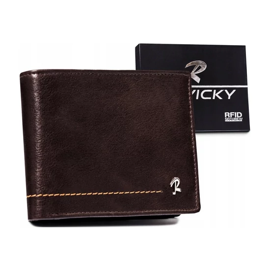 RFID bőr pénztárca ROVICKY N992-CMC R.Brown