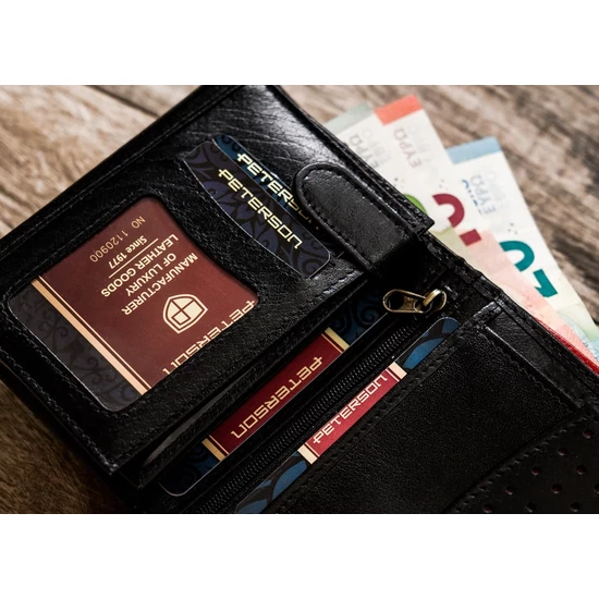 PETERSON PTN 339ZA RFID bőr pénztárca