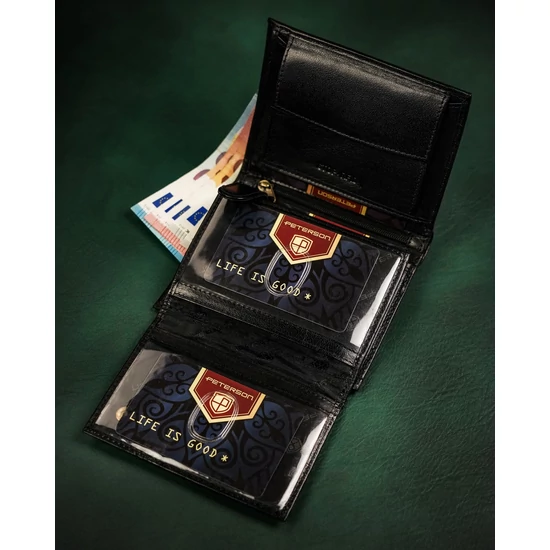 RFID bőrtárca PTN 317-P Fekete