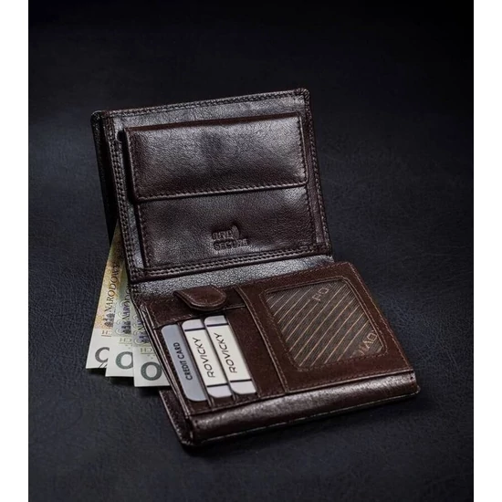 ROVICKY bőr RFID pénztárca PC-102-BAR