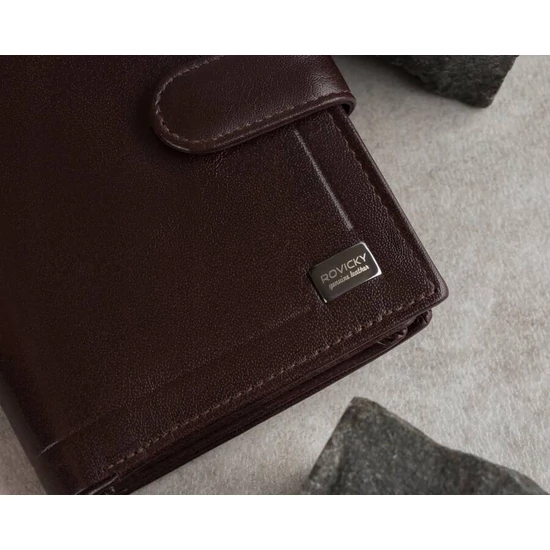 Férfi RFID bőr pénztárca PC-105L-BAR Fekete