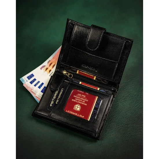 RFID bőrtárca PTN 317Z-P Fekete