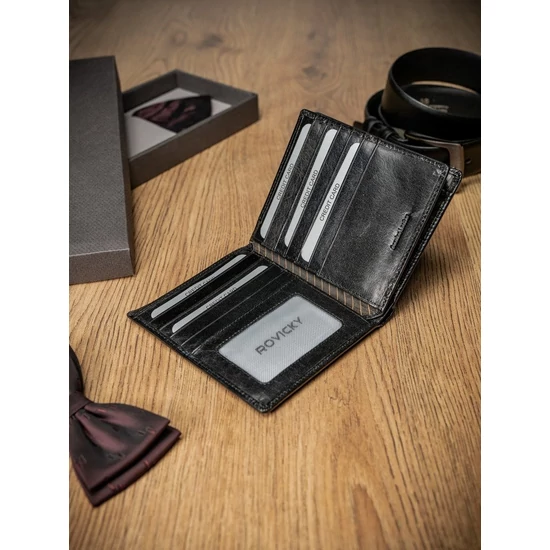 ROVICKY bőr RFID pénztárca PC-106-BAR
