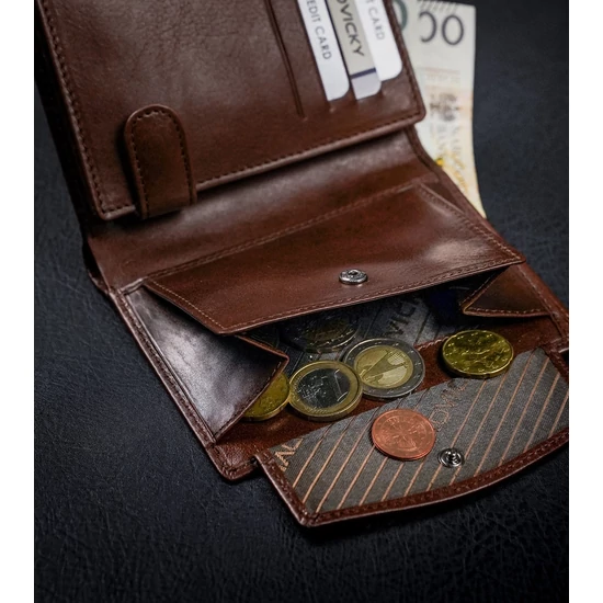 ROVICKY bőr RFID pénztárca PC-101-BAR