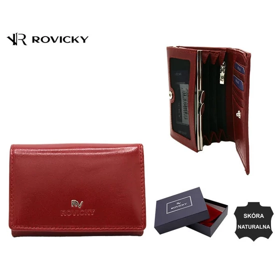 Női bőr pénztárca RV-24892-BCA Piros