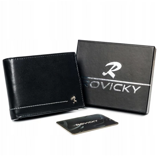 RFID bőr pénztárca ROVICKY N992-CMC R.Brown
