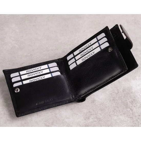 ROVICKY bőr RFID pénztárca PC-107L-BAR