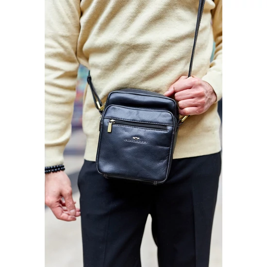 Bőr táska PTN TB-011-COM BLACK