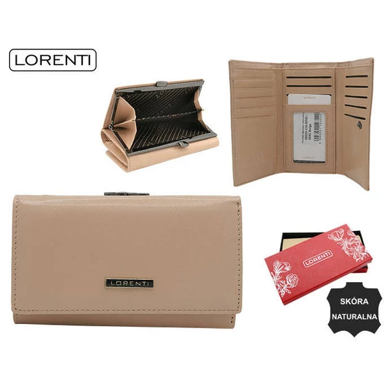 Női bőr pénztárca 55020-CIS-3542 BEIGE