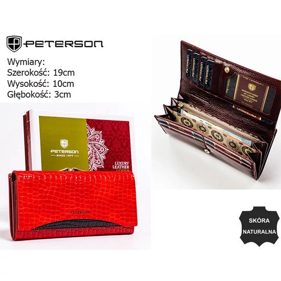 PETERSON PTN MC-721 RFID bőr pénztárca