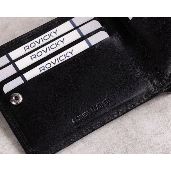 ROVICKY bőr RFID pénztárca PC-107L-BAR