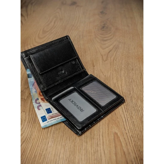 ROVICKY bőr RFID pénztárca PC-106-BAR