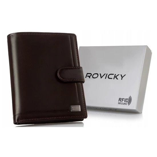 ROVICKY bőr RFID pénztárca PC-108L-BAR