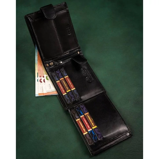 PETERSON PTN SET-M-N992L-KCS bőr pénztárca és kulcstartó ajándékcsomag