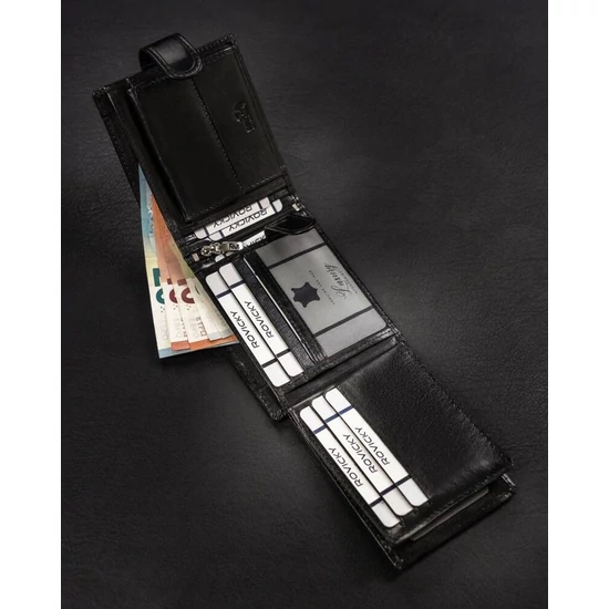 RFID bőr pénztárca ROVICKY RV-70616-9-BCA