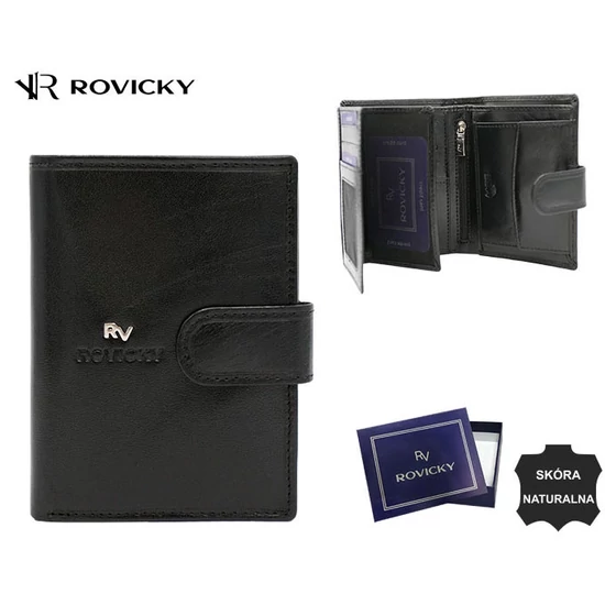 RFID bőr pénztárca ROVICKY RV-7680272-9-BCA