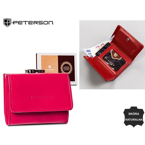 Bőr pénztárca RD-25-GCL Magenta