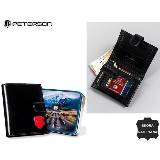 Férfi bőr pénztárca PTN 22309L-VT-T BL-R