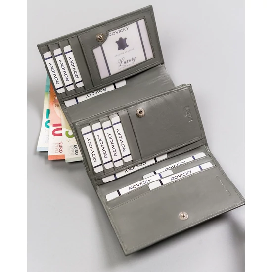 CAVALDI RFID bőr pénztárca RD-22-GCL-0887 SZÜRKE