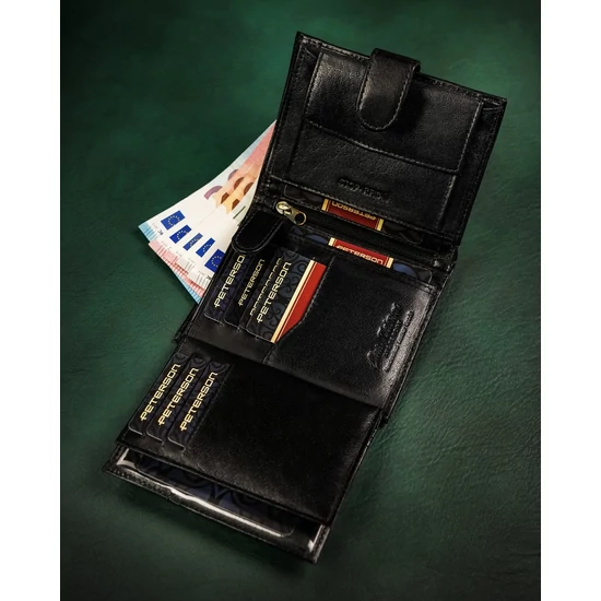 RFID bőrtárca PTN 317Z-P Fekete