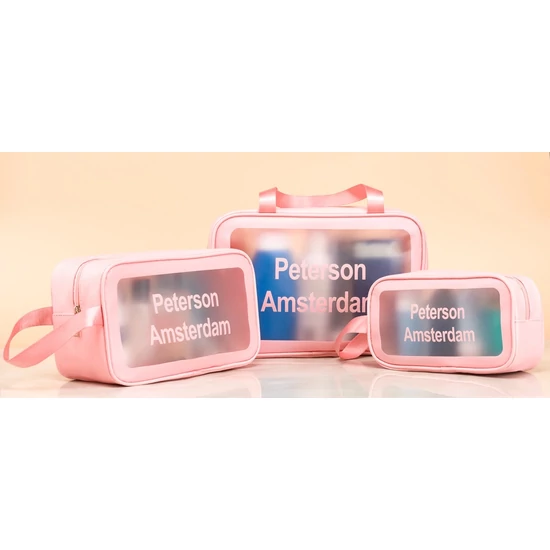 PETERSON PTN KOS-3W1 kozmetikai táskakészlet ökobőrből