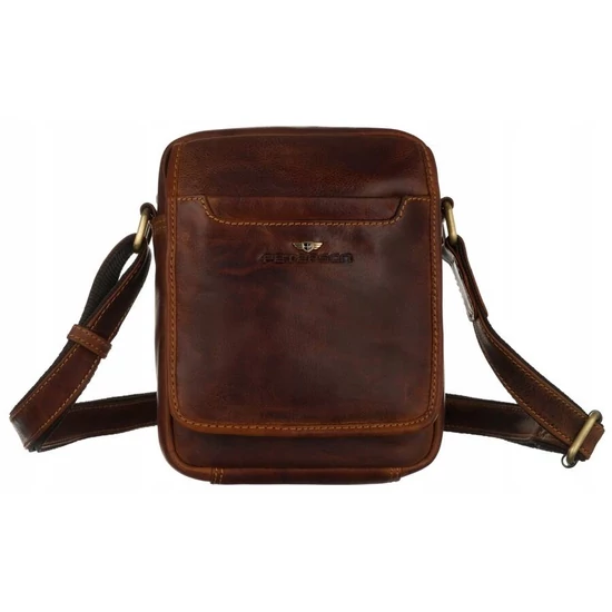 Bőr táska PTN TB-1117-COM Cognac