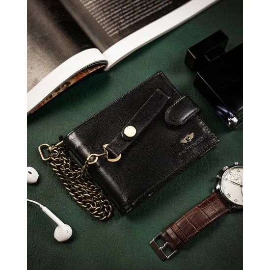Peterson Valódi Bőr Férfi pénztárca