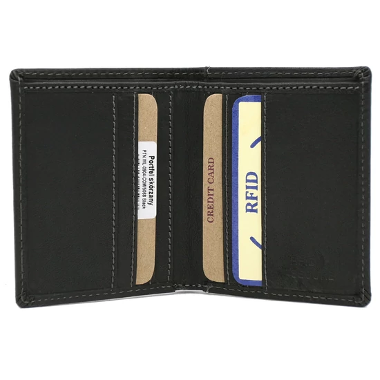 Férfi bőr pénztárca PTN WL-0904-COM Fekete