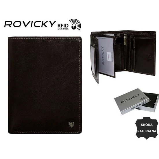 Férfi bőr pénztárca N575-RVT D.Brown
