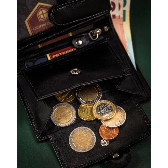 Ajándékcsomag: bőrtárca és kulcstartó PETERSON PTN SET-M-1542L-KCS