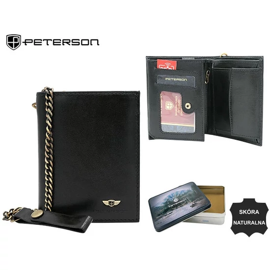 PETERSON PTN 303Ł-2-1-1 RFID bőr pénztárca