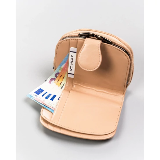 Női bőr pénztárca 43972-CIS-3320 BEIGE
