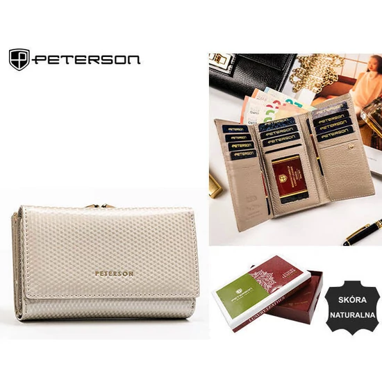 PETERSON PTN 42108-SBR RFID bőr pénztárca
