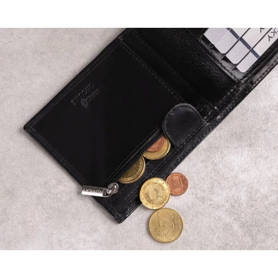 RFID bőr pénztárca PC-107-BAR Barna