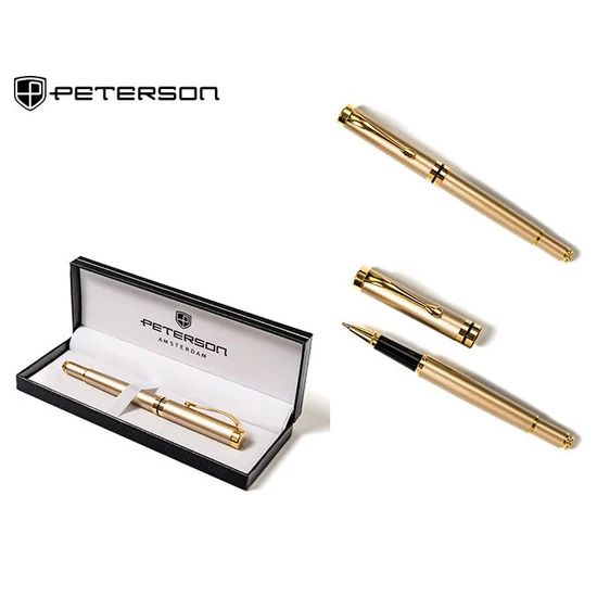 Elegáns golyóstoll ajándékdobozban Peterson PTN 339 Gold