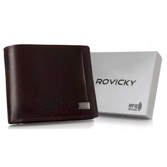 RFID bőr pénztárca PC-107-BAR Barna