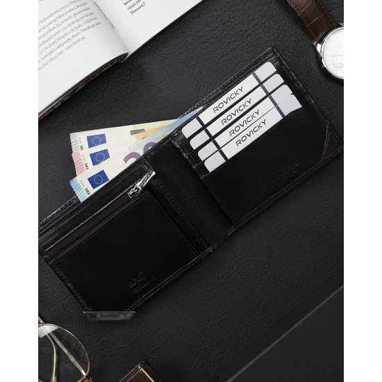 ROVICKY RFID bőr pénztárca N993-RVTM-GN