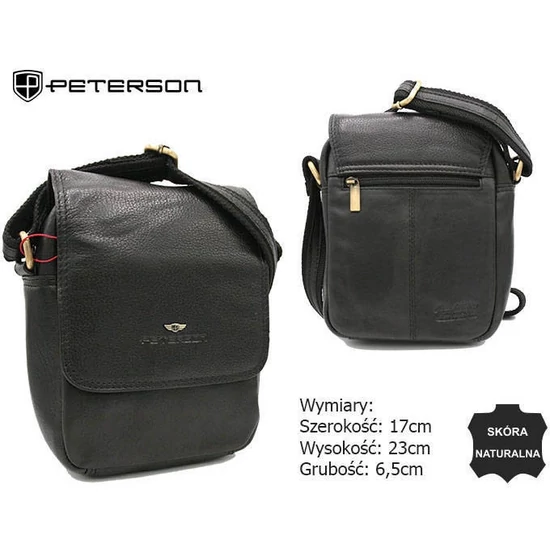 PETERSON bőrtáska PTN-373-NDM