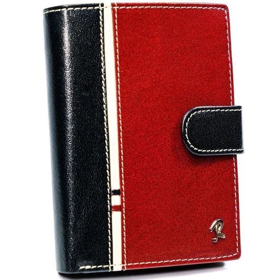 RFID bőr pénztárca ROVICKY 331L-RBA-D NAVY-RED