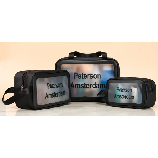 PETERSON PTN KOS-3W1 kozmetikai táskakészlet ökobőrből