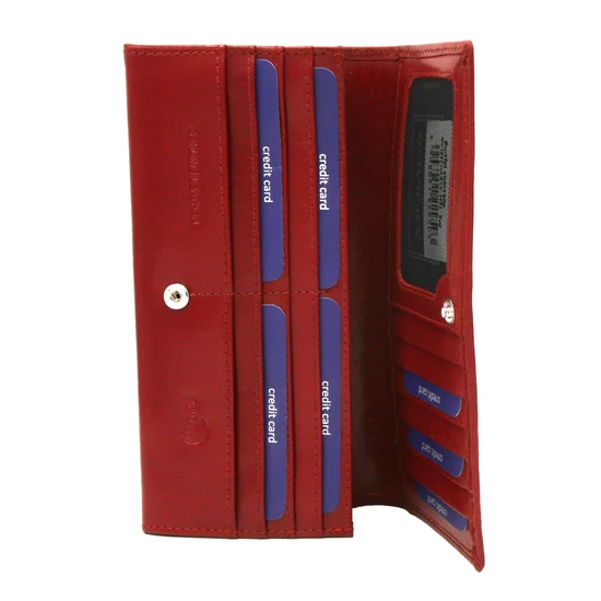 Női bőr pénztárca RV-1680133-BCA Piros