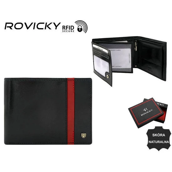 ROVICKY RFID bőr pénztárca N992-RVTP