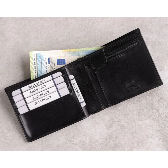 RFID bőr pénztárca PC-107-BAR Barna