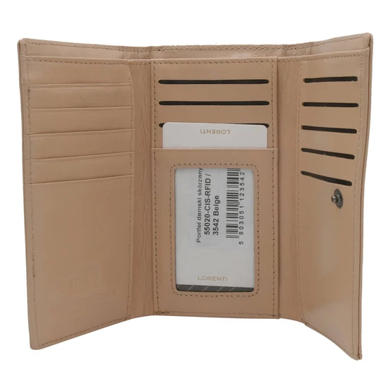 Női bőr pénztárca 55020-CIS-3542 BEIGE