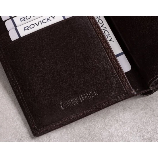 Férfi RFID bőr pénztárca PC-105L-BAR Fekete