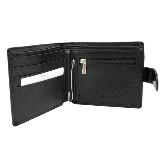 Férfi PU+bőr pénztárca M621L-PU-6816 fekete