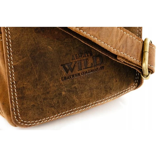 Bőr táska 250591-MH BROWN