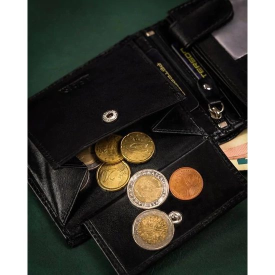 PETERSON PTN SET-M-N992-KCS bőr pénztárca és kulcstartó ajándék szett