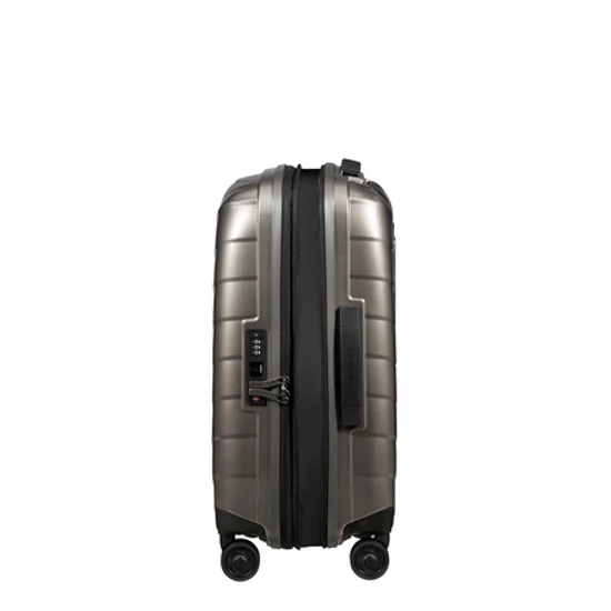 Samsonite Attrix Spinner Bővíthető Kabinbőrönd 55x35x23 cm Dune 10 év garancia
