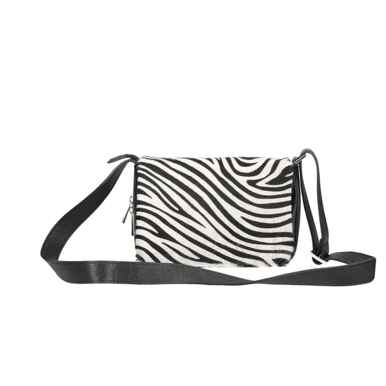 Valódi bőr női táska Barna Zebra mintával TR291
